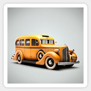 Art Deco Style Taxis Sticker